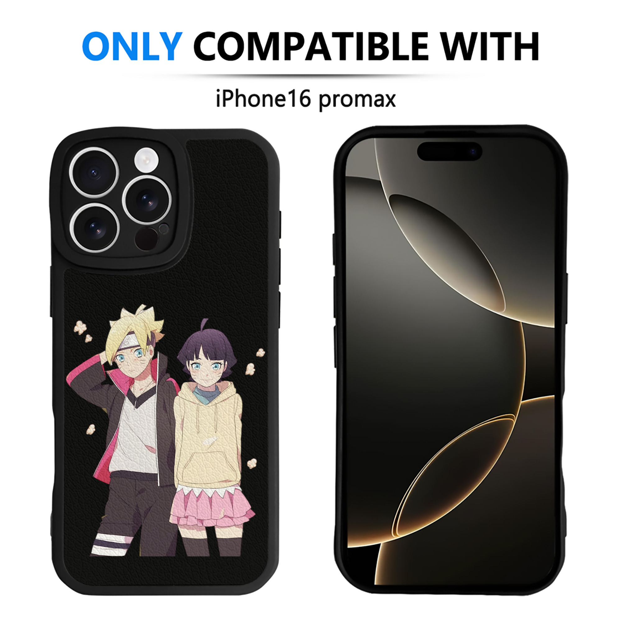 （画像用） NARUTO -ナルト- うずまき ボルト Uzumaki Boruto 【iPhone 16シリーズ対応】シリコンスマホケース（レザー調） 材質：シリコン